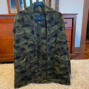 American Eagle Camo Fur Jacket